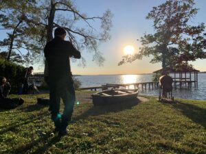 Director Johnny Yong Bosch sets up his vision for the lake house scene